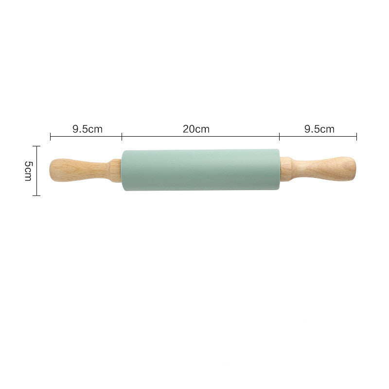 Thick Non-Slip Rolling Pin (Large Non-Stick Mat Included)