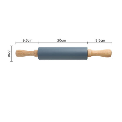 Thick Non-Slip Rolling Pin (Large Non-Stick Mat Included)
